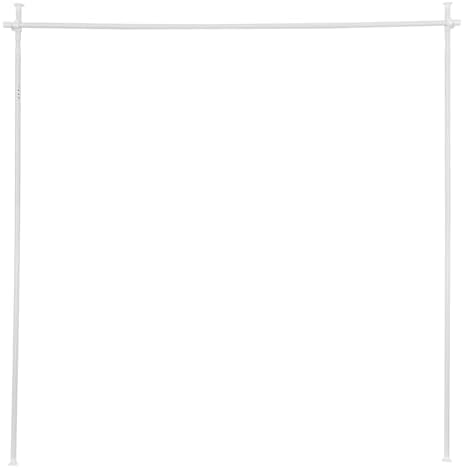 Raumteiler Paraventgestell Gardinenstange - Ausziehbare, freistehende Lösung für Wohnzimmer und Balkone, 0.7-1.77x 1.22-