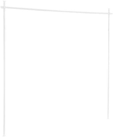 Raumteiler Paraventgestell Gardinenstange - Ausziehbare, freistehende Lösung für Wohnzimmer und Balkone, 0.7-1.77x 1.22-