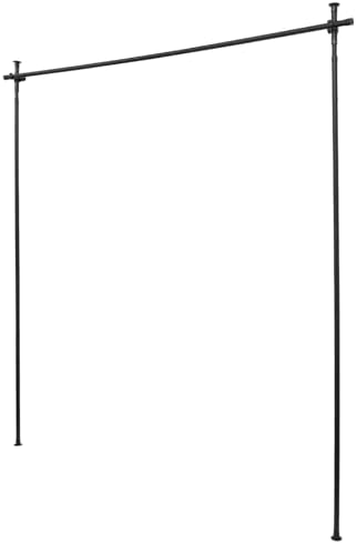 Raumteiler Paraventgestell Gardinenstange - Ausziehbare, freistehende Lösung für Wohnzimmer und Balkone, 0.7-1.77x 1.22-