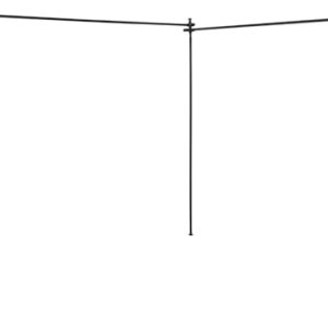 Schwarz Raumteiler Paraventgestell – Freistehender Raumtrenner ohne Vorhang für Wohnzimmer, Schlafzimmer & Büro