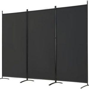 Spurgehom Faltbarer Raumteiler aus Stoff mit 3 Paneelen - Freistehendes Paneel für Zuhause und Büro, 259,1 cm x 180,3 cm