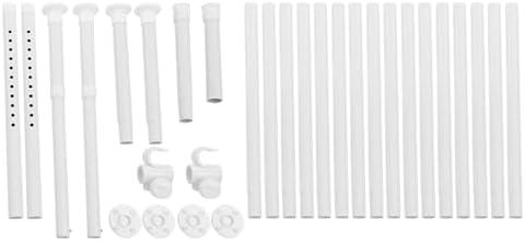 Raumteiler Paraventgestell Gardinenstange - Ausziehbare, freistehende Lösung für Wohnzimmer und Balkone, 0.7-1.77x 1.22-