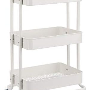 Amazon Basics Küchenrollwagen mit 3 Ebenen, platzsparend und modern – perfekt für Ihre Küche!