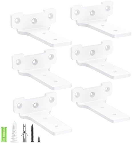 2 Stück robuste Regalhalter 15cm aus Metall mit Schrauben, 70 Kg Tragkraft, ideal für die Wohnraumgestaltung, Schwarz