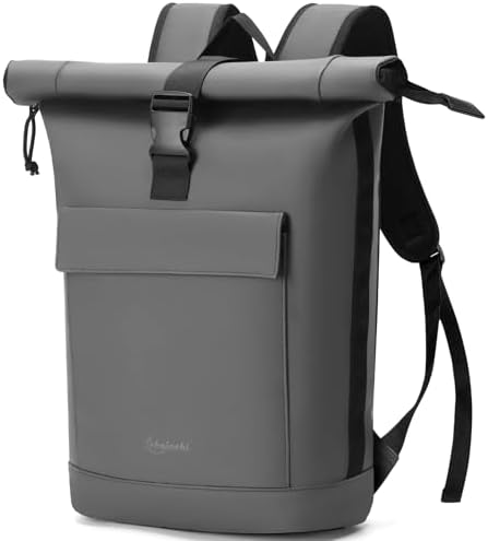 Lekeinchi Rolltop Rucksack für Damen & Herren – Wasserdichter Laptoprucksack mit 17 Zoll Fach für Reisen, Uni & Arbeit -
