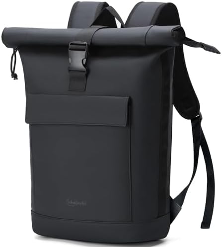 Lekeinchi Rolltop Rucksack für Damen & Herren – Wasserdichter Laptoprucksack mit 17 Zoll Fach für Reisen, Uni & Arbeit -