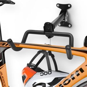 Fahrrad Wandhalterung Klappbar aus Metall mit Polsterung – 30kg Tragfähigkeit für MTB und Rennrad in Garage und Zuhause