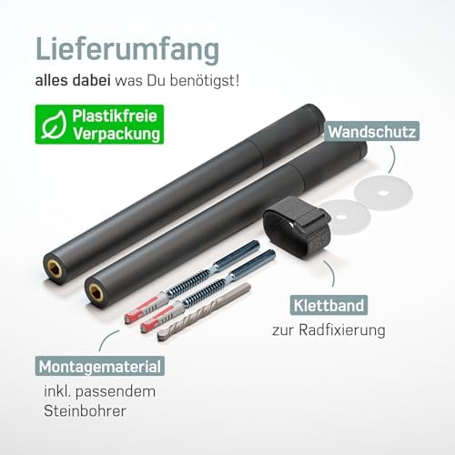 Borgen Fahrrad Wandhalterung aus Holz – stabile 20 kg Tragkraft für Rennrad, MTB & E-Bike