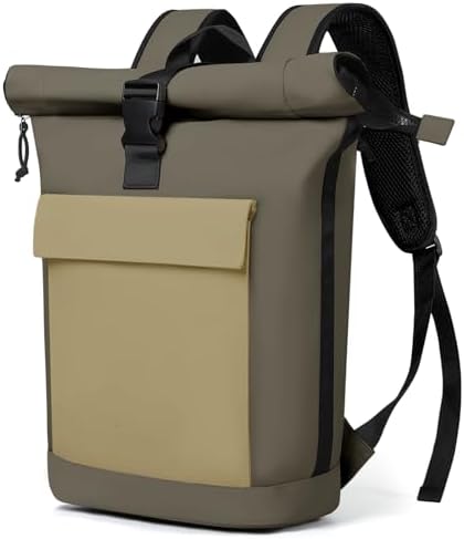 Lekeinchi Rolltop Rucksack für Damen & Herren – Wasserdichter Laptoprucksack mit 17 Zoll Fach für Reisen, Uni & Arbeit -