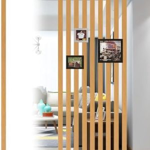 GAOXIAO Raumteiler Ohne Bohren - Freistehende Lamellen-Trennwand für Wohnzimmer, Schlafzimmer und Badezimmer in elegante