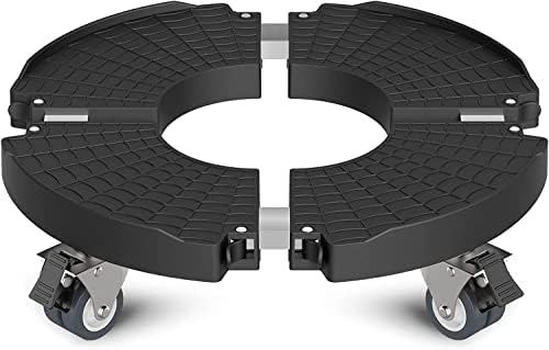 WELDUN Pflanzenroller mit 200KG Tragkraft, Ø 40-54 cm, feststellbar, ideal für Innen- & Außenbereich, 2er Set, Grau