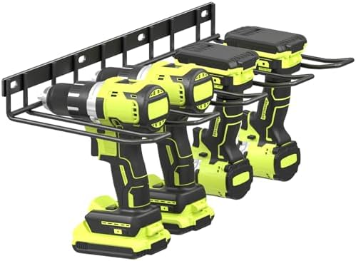 WELDUN Werkzeughalterung für Schlagbohrschrauber – 3 Ebenen Werkzeugregal für Garage und Werkstatt, mit seitlichem Schra