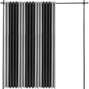 Raumteiler Paraventgestell Schwarz – Verstellbare Gardinenstange für elegante Raumtrennung ohne Bohren, 1,2 m-3 m Höhe