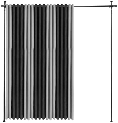 Raumteiler Paraventgestell Gardinenstange - Ausziehbare, freistehende Lösung für Wohnzimmer und Balkone, 0.7-1.77x 1.22-
