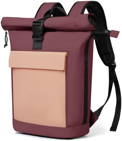 Lekeinchi Rolltop Rucksack für Damen & Herren – Wasserdichter Laptoprucksack mit 17 Zoll Fach für Reisen, Uni & Arbeit -