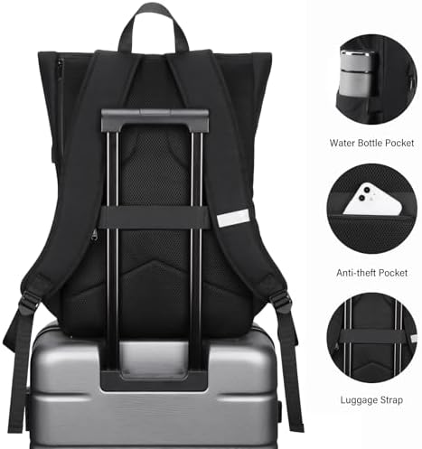 HOMIEE Rolltop Rucksack 30L für Herren und Damen – Wasserdichter Laptoprucksack für Arbeit & Reisen