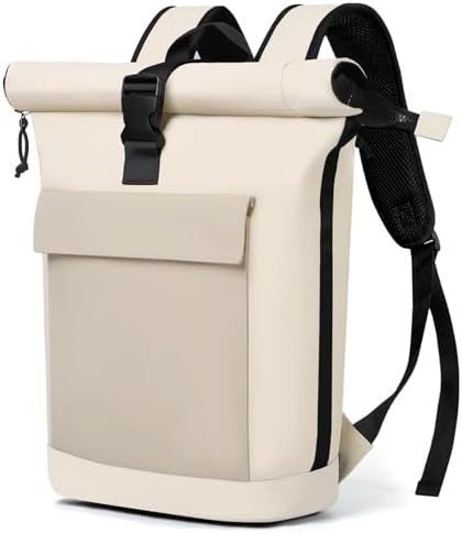Lekeinchi Rolltop Rucksack für Damen & Herren – Wasserdichter Laptoprucksack mit 17 Zoll Fach für Reisen, Uni & Arbeit -