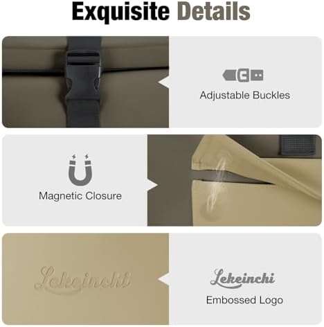 Lekeinchi Rolltop Rucksack für Damen & Herren – Wasserdichter Laptoprucksack mit 17 Zoll Fach für Reisen, Uni & Arbeit -