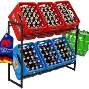 PROREGAL Getränkekistenregal BALDENEYSEE – Höhenverstellbar, 2 Ebenen, ideal für Küche & Keller!