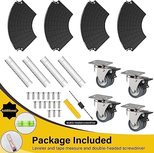 WELDUN Pflanzenroller mit 200KG Tragkraft, Ø 40-54 cm, feststellbar, ideal für Innen- & Außenbereich, 2er Set, Grau