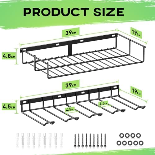 WELDUN Werkzeughalterung für Schlagbohrschrauber – 3 Ebenen Werkzeugregal für Garage und Werkstatt, mit seitlichem Schra