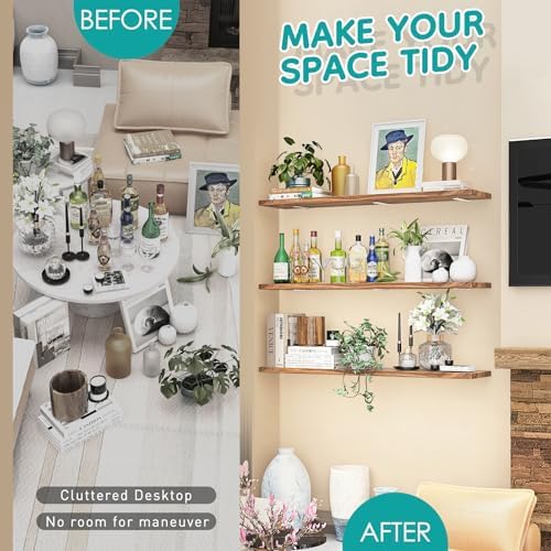 2 Stück robuste Regalhalter 15cm aus Metall mit Schrauben, 70 Kg Tragkraft, ideal für die Wohnraumgestaltung, Schwarz