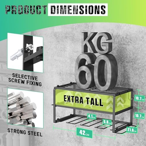 WELDUN Werkzeughalterung für Schlagbohrschrauber – 3 Ebenen Werkzeugregal für Garage und Werkstatt, mit seitlichem Schra